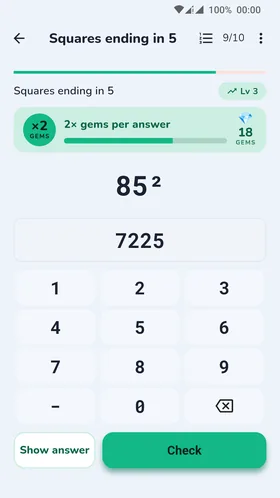 Math Magician practice screen